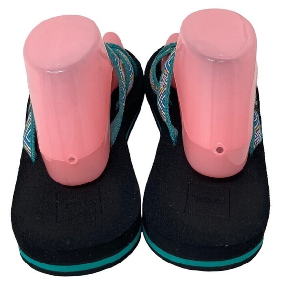 Teva Mush Women's Size 11 Turquoise Blue S/N 6840B Cross Strap Sandals - Picture 2 of 10